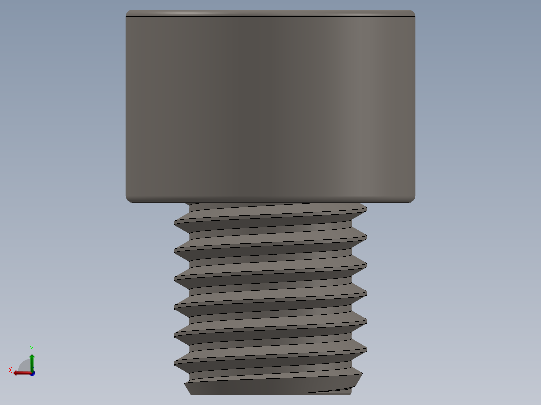 Screw_DIN_912_M12x12F_A2.SLDPRT公制内六角螺钉后视图