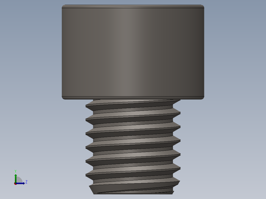 Screw_DIN_912_M12x12F_A2.SLDPRT公制内六角螺钉左视图