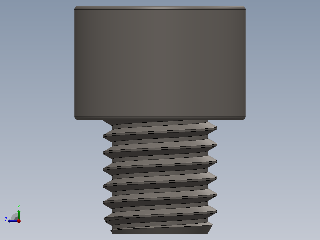 Screw_DIN_912_M12x12F_A2.SLDPRT公制内六角螺钉右视图