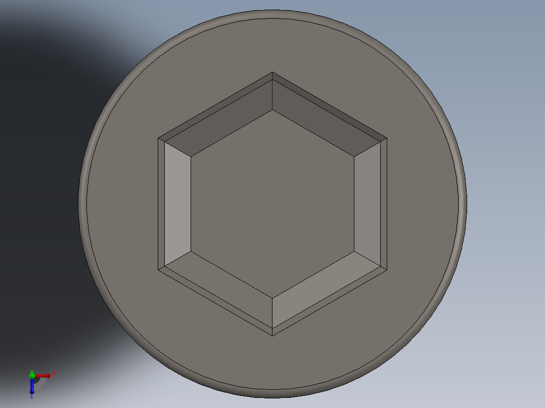 Screw_DIN_912_M12x12F_A2.SLDPRT公制内六角螺钉俯视图