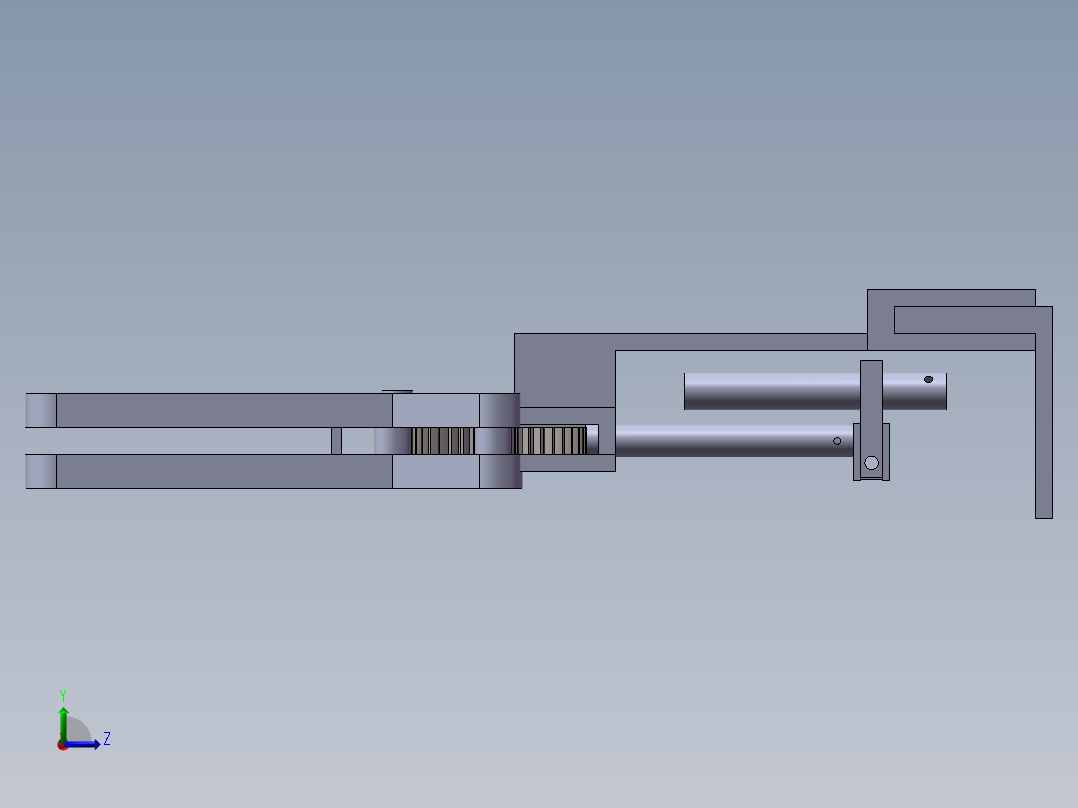 力控制夹持器（需要特征识别）左视图
