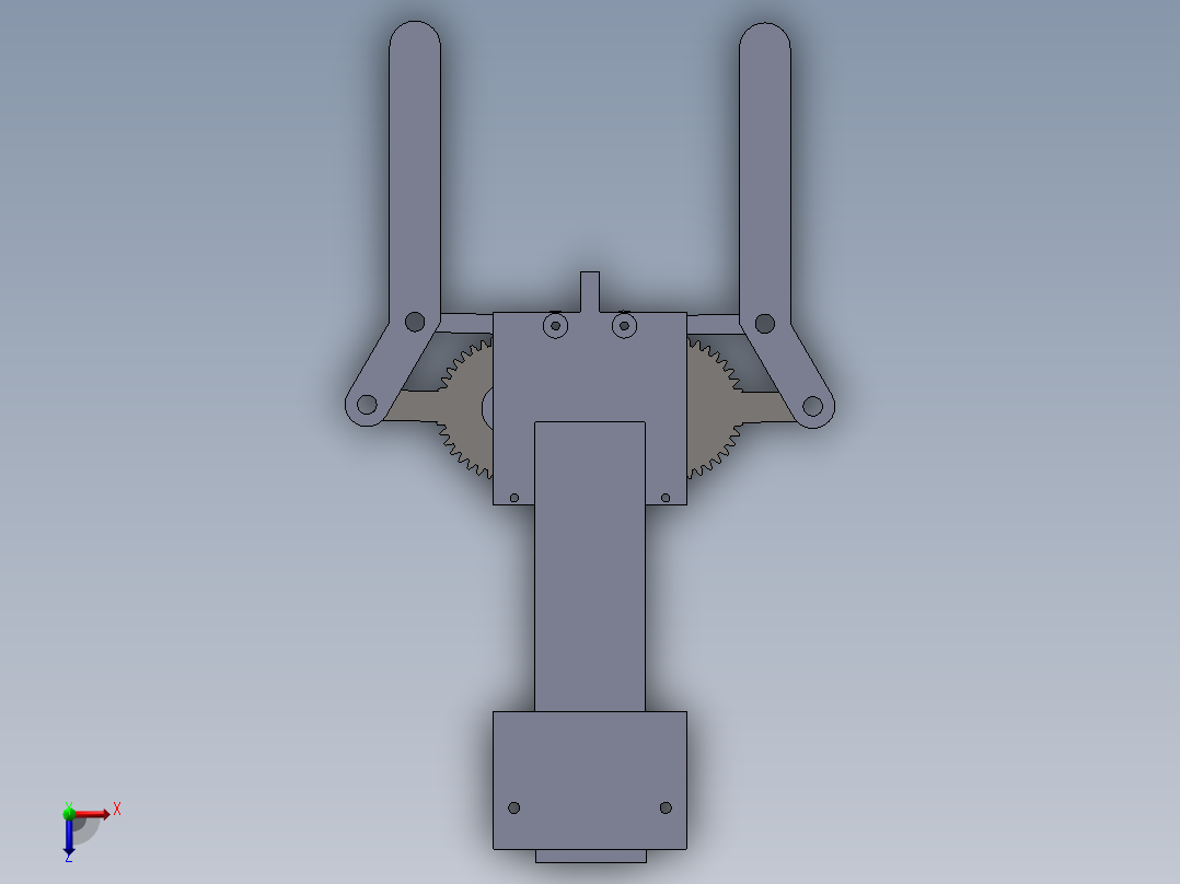 力控制夹持器（需要特征识别）俯视图