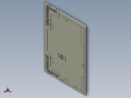包胶版笔记本外壳粗铣内腔程序模型