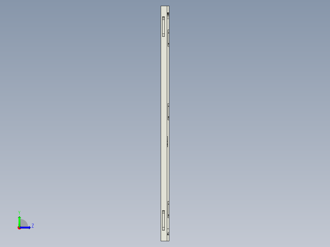 包胶版笔记本外壳粗铣内腔程序模型左视图