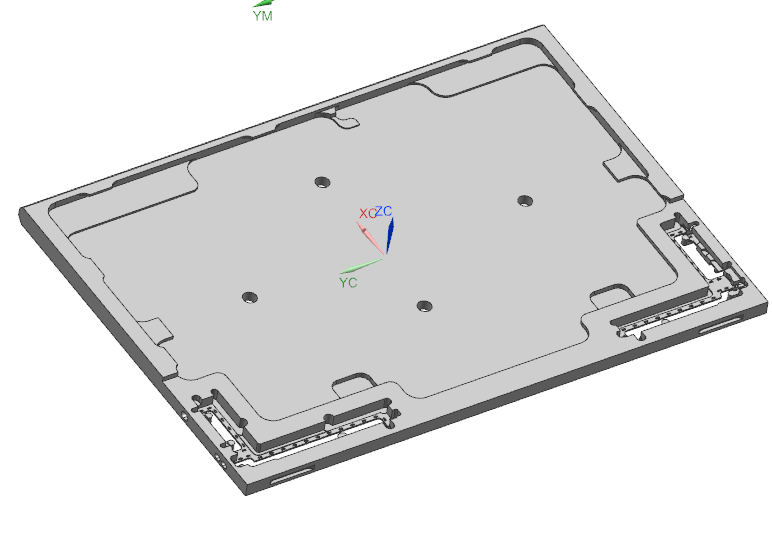 包胶版笔记本外壳粗铣内腔程序模型