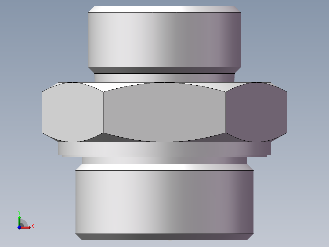 英制管螺纹ED密封、1DB-36-20WD非标前视图