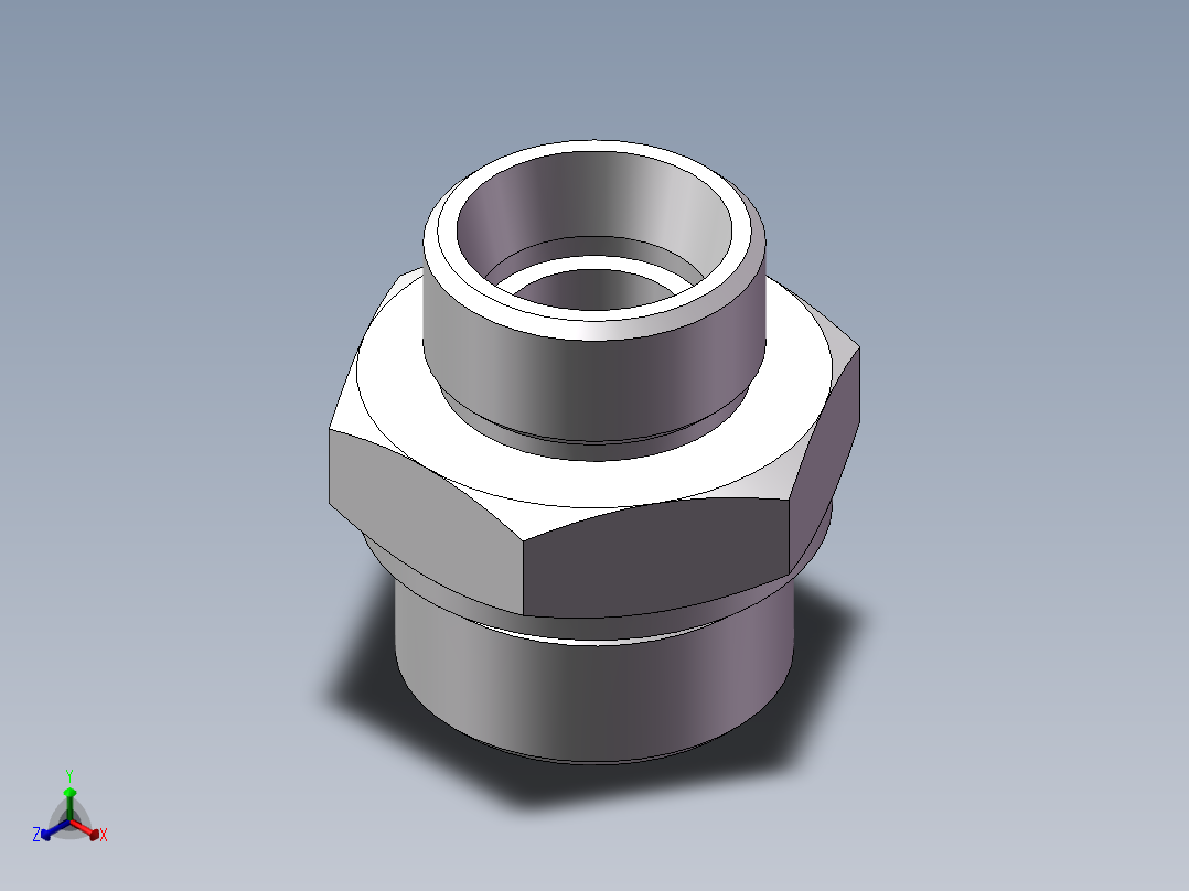 英制管螺纹ED密封、1DB-36-20WD非标正等轴测图