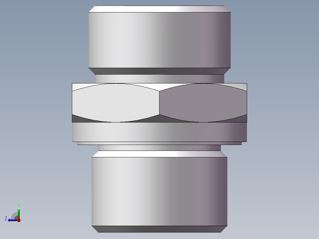 英制管螺纹ED密封、1CB-22-08WD右视图