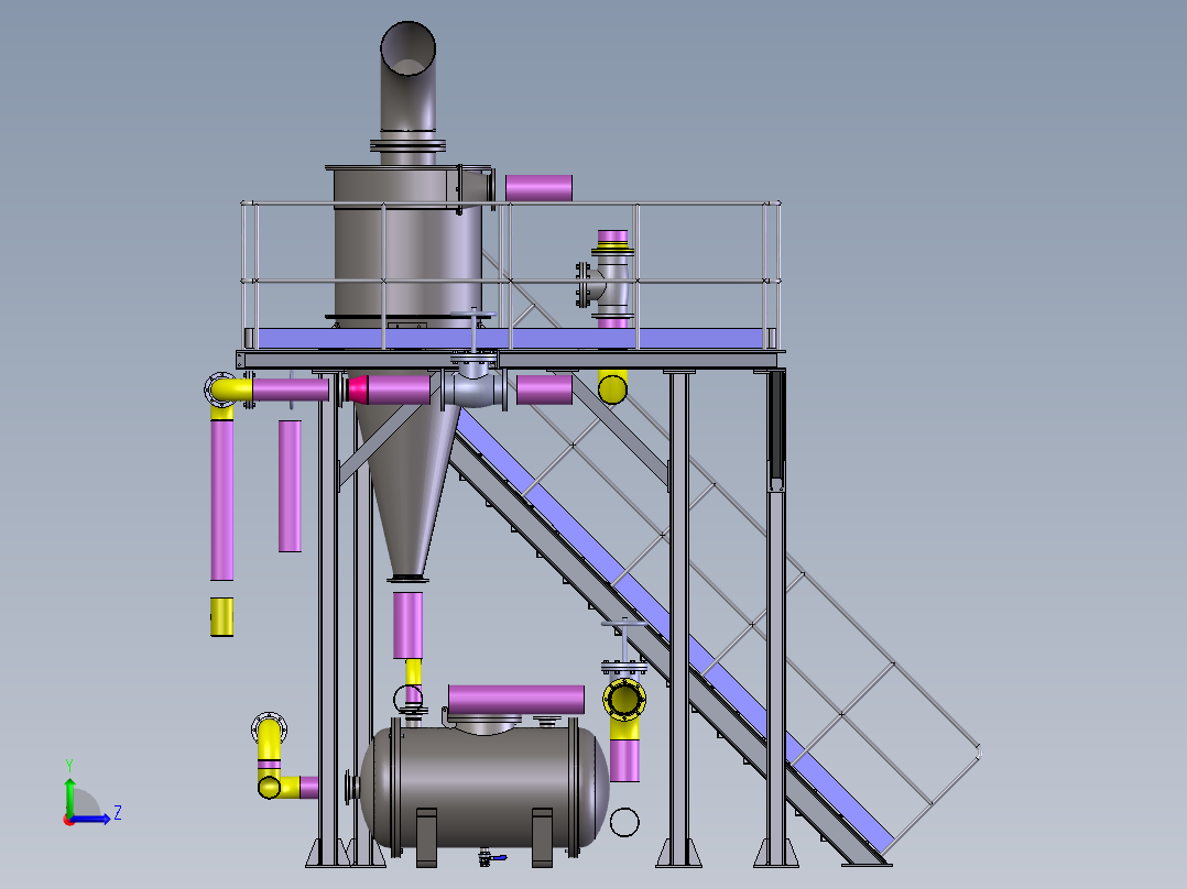 生产管道平台左视图