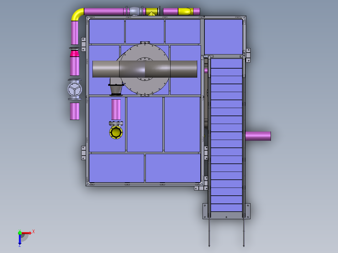 生产管道平台俯视图