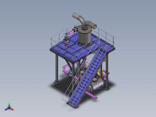 生产管道平台正等轴测缩略图