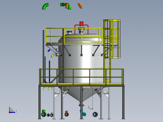压力容积、搅拌容器平台左视缩略图