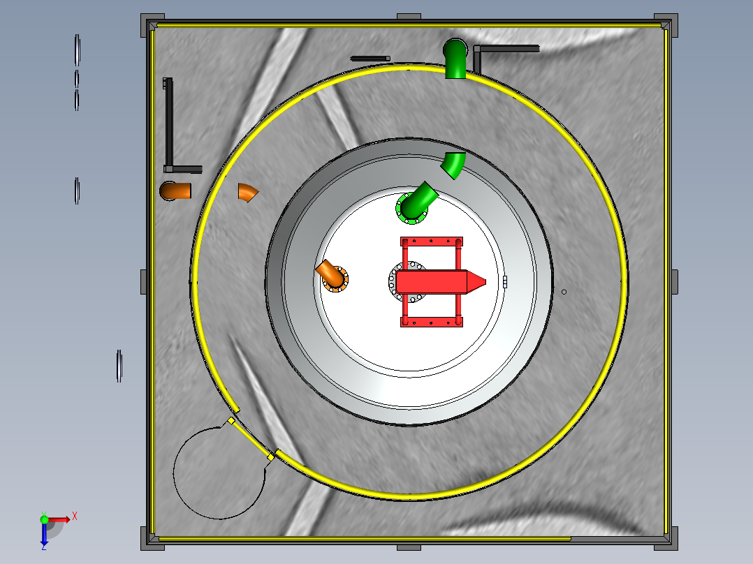 压力容积、搅拌容器平台俯视图