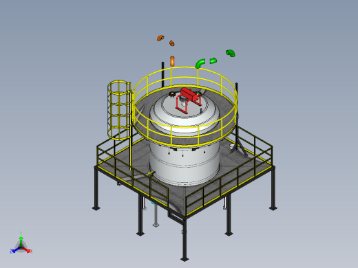 压力容积、搅拌容器平台正等轴测缩略图