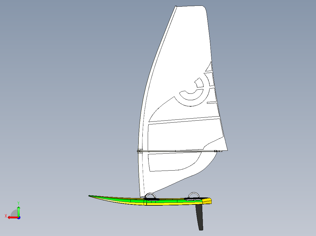 A2004410-风帆冲浪后视图