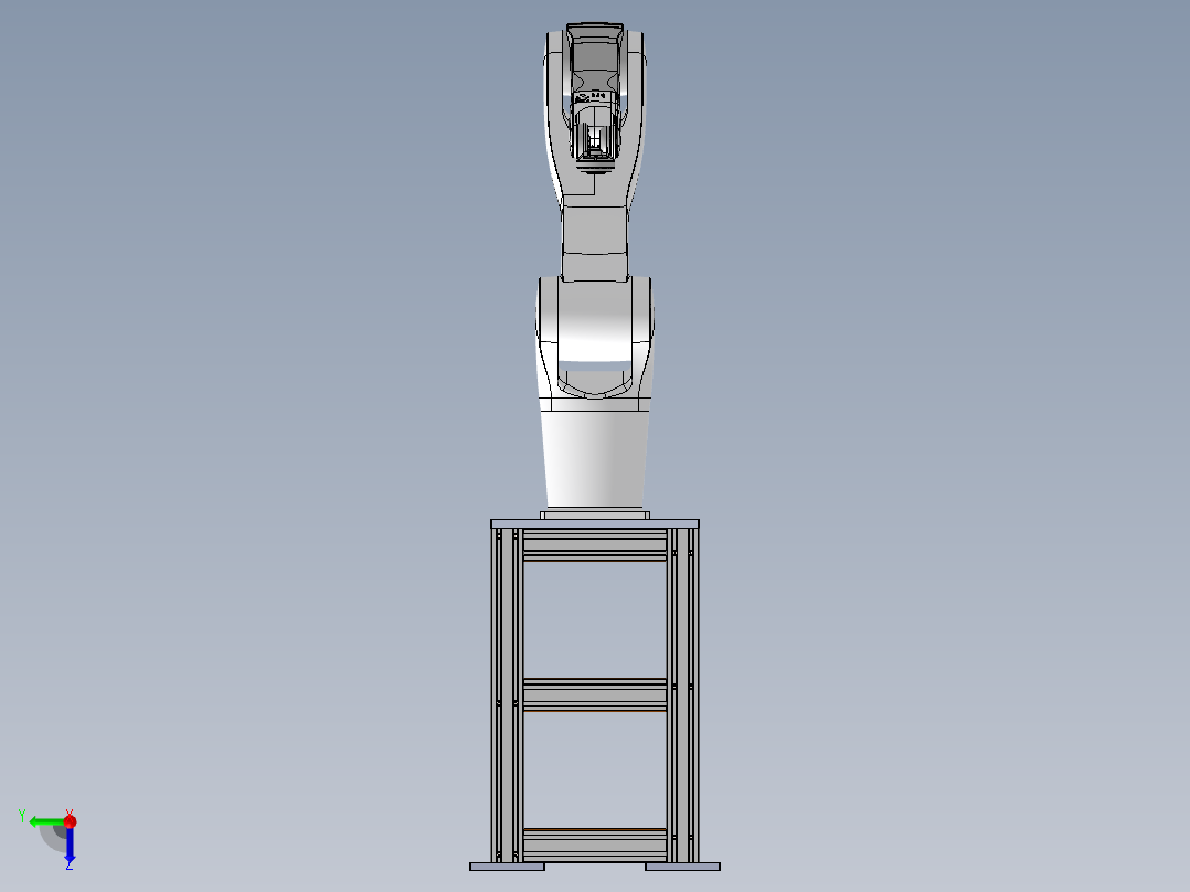 A0003146-机器人手臂用铝制基座前视图