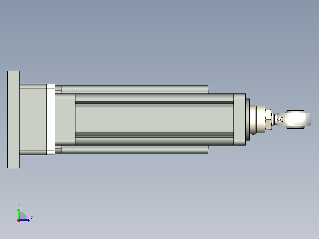 折返式电动缸G-210525左视图