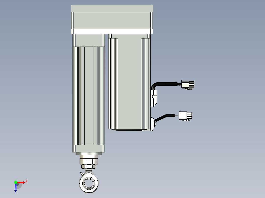 折返式电动缸G-210525俯视图
