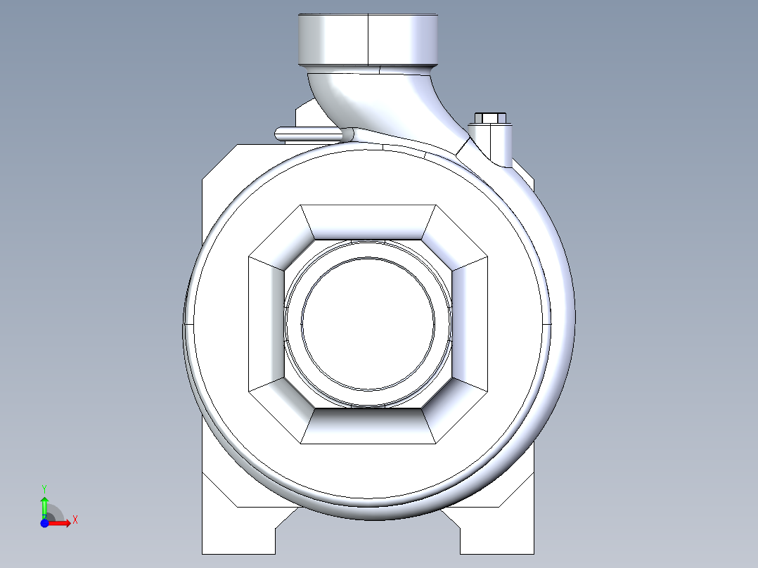 格兰富离心泵三维模型NS30-36CVBP前视图