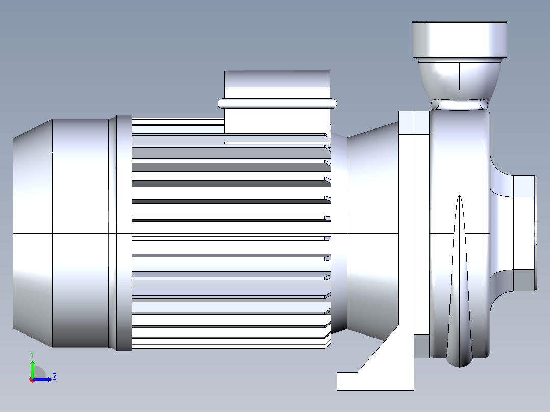 格兰富离心泵三维模型NS30-36CVBP左视图