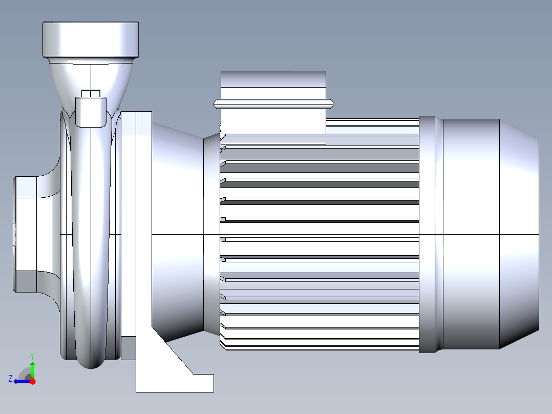 格兰富离心泵三维模型NS30-36CVBP右视图