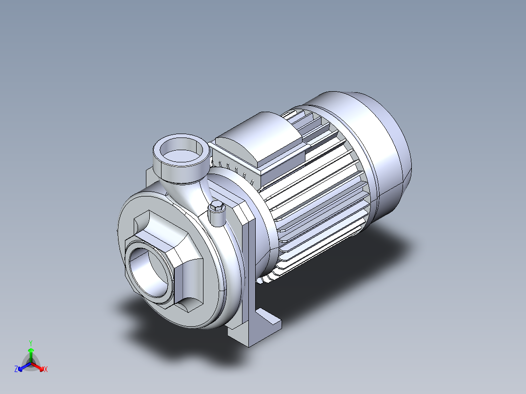 格兰富离心泵三维模型NS30-36CVBP正等轴测图