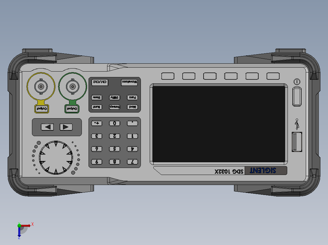 siglent sdg函数生成器12俯视图