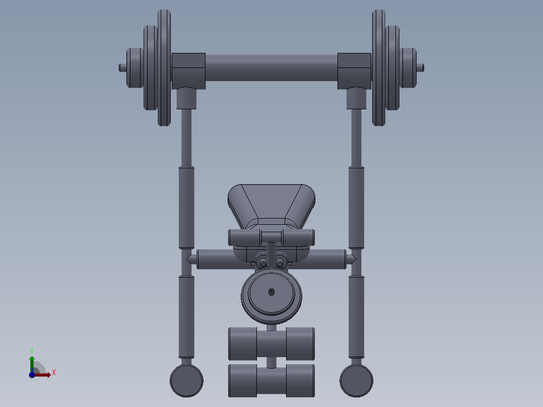 儿童举重床3 (3)前视图
