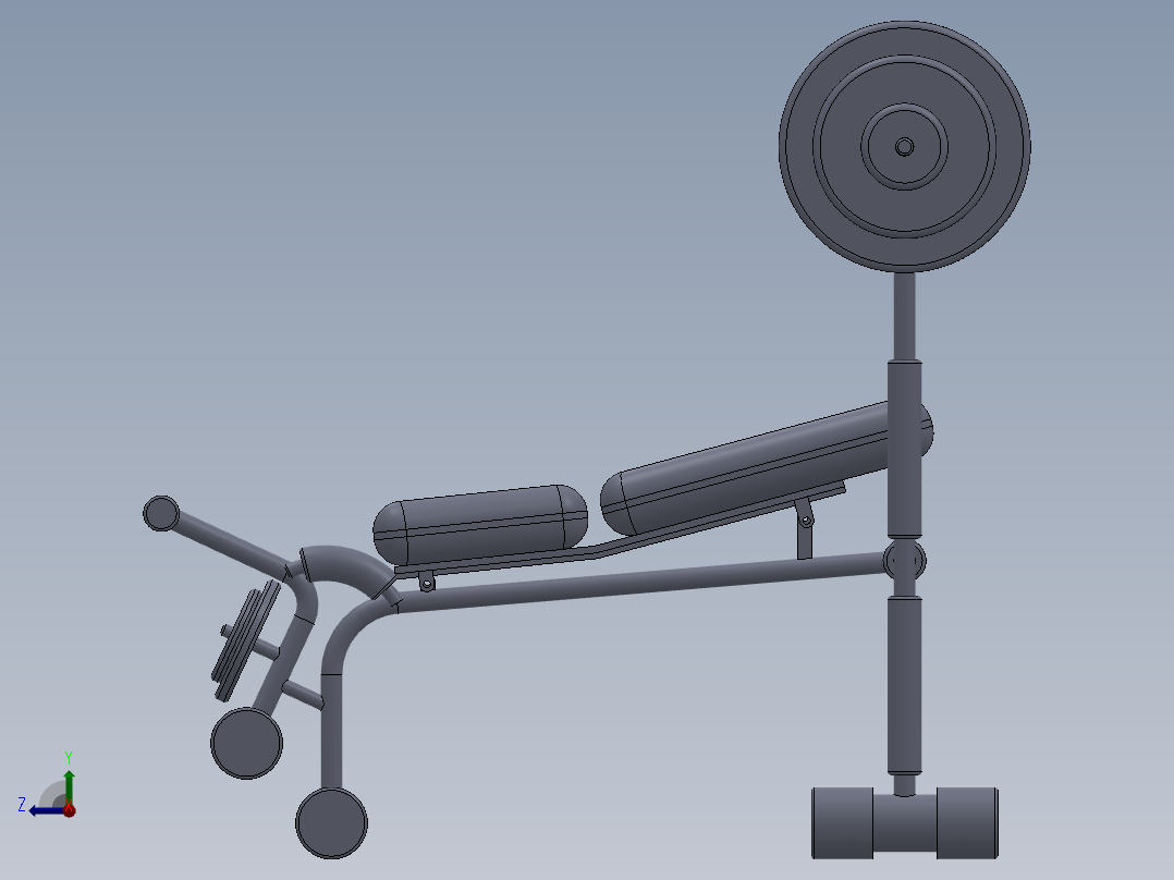 儿童举重床3 (3)右视图