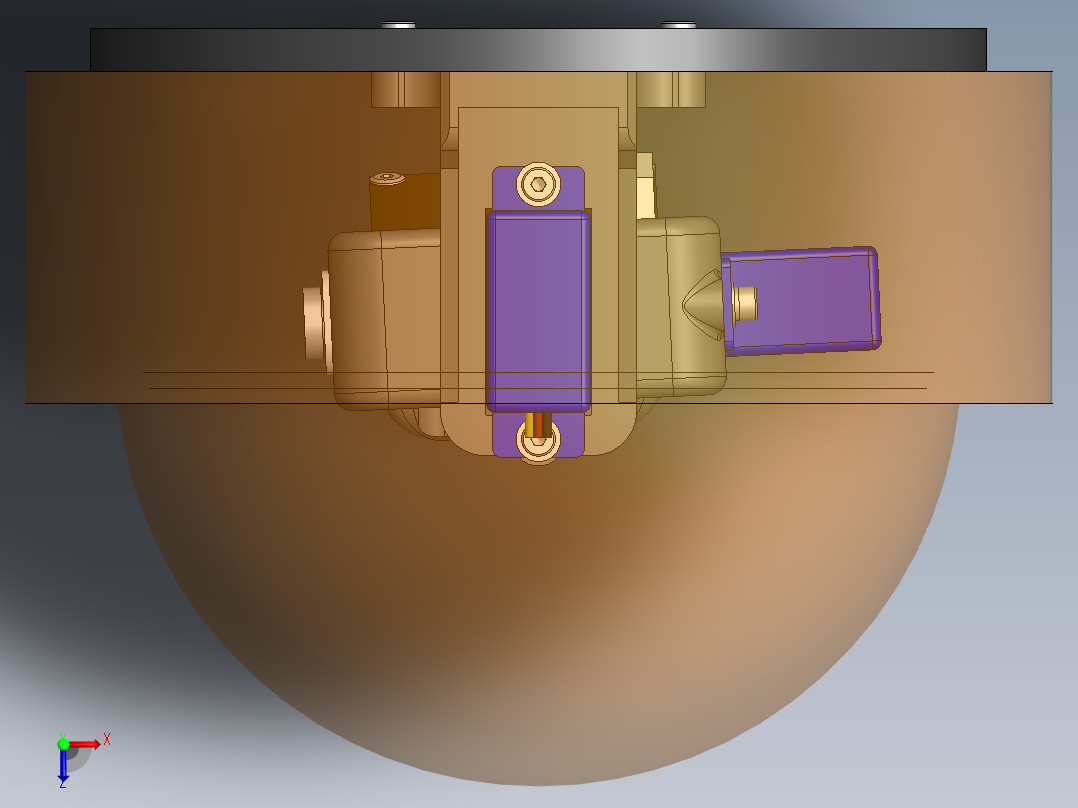 BlueROV2 云台摄像机单元俯视图