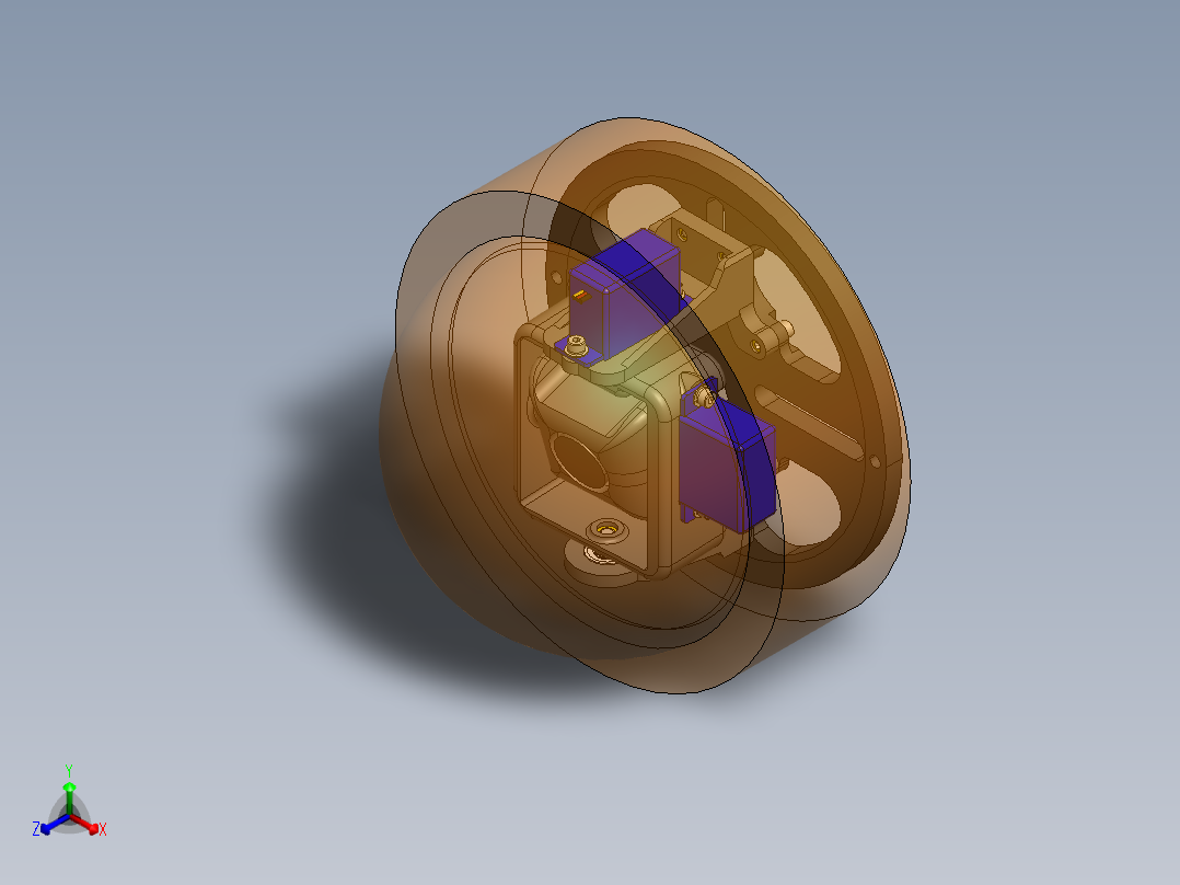BlueROV2 云台摄像机单元正等轴测图
