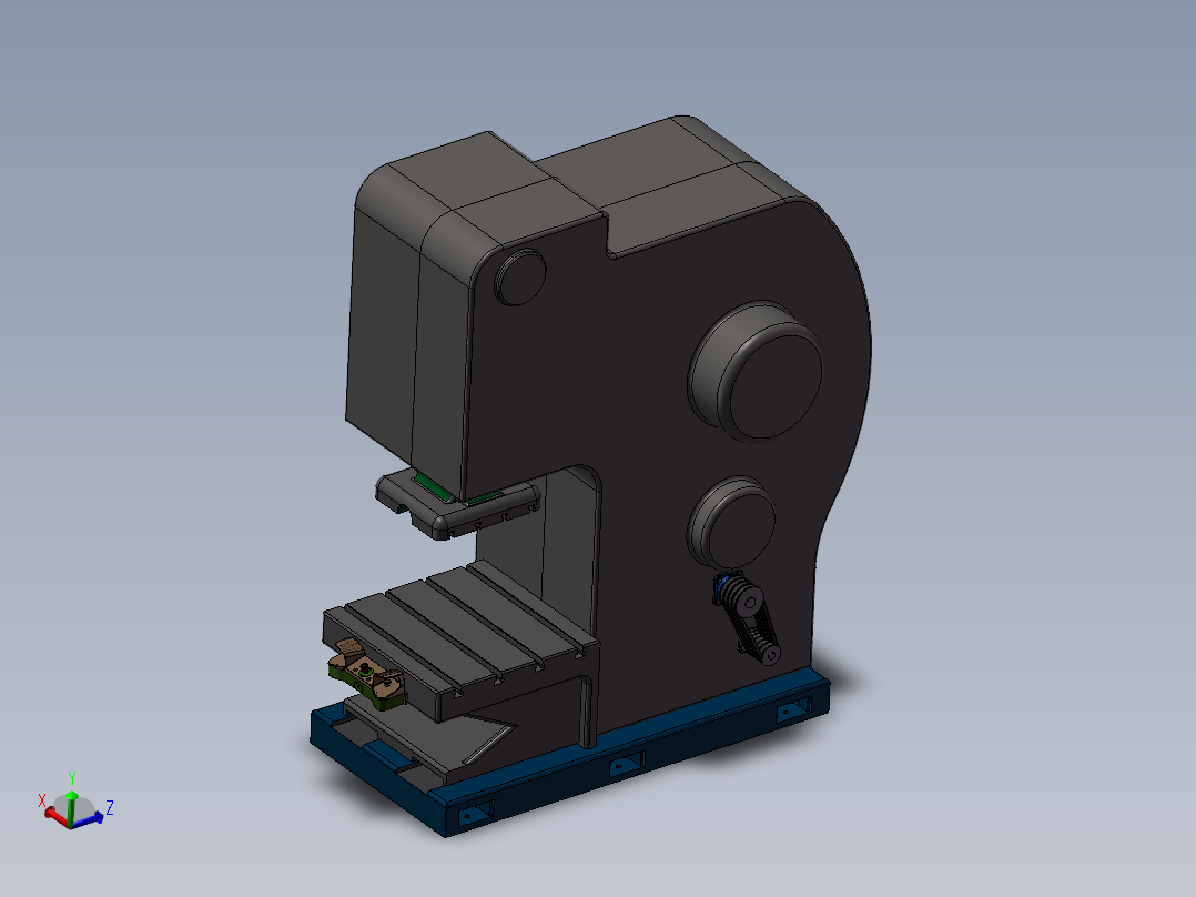 机械冲床设计（含三维SW模型+CAD图纸+说明书）