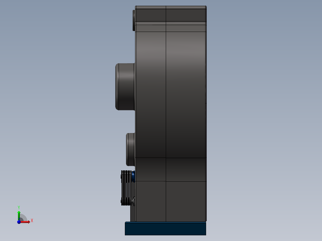 机械冲床设计（含三维SW模型+CAD图纸+说明书）前视图