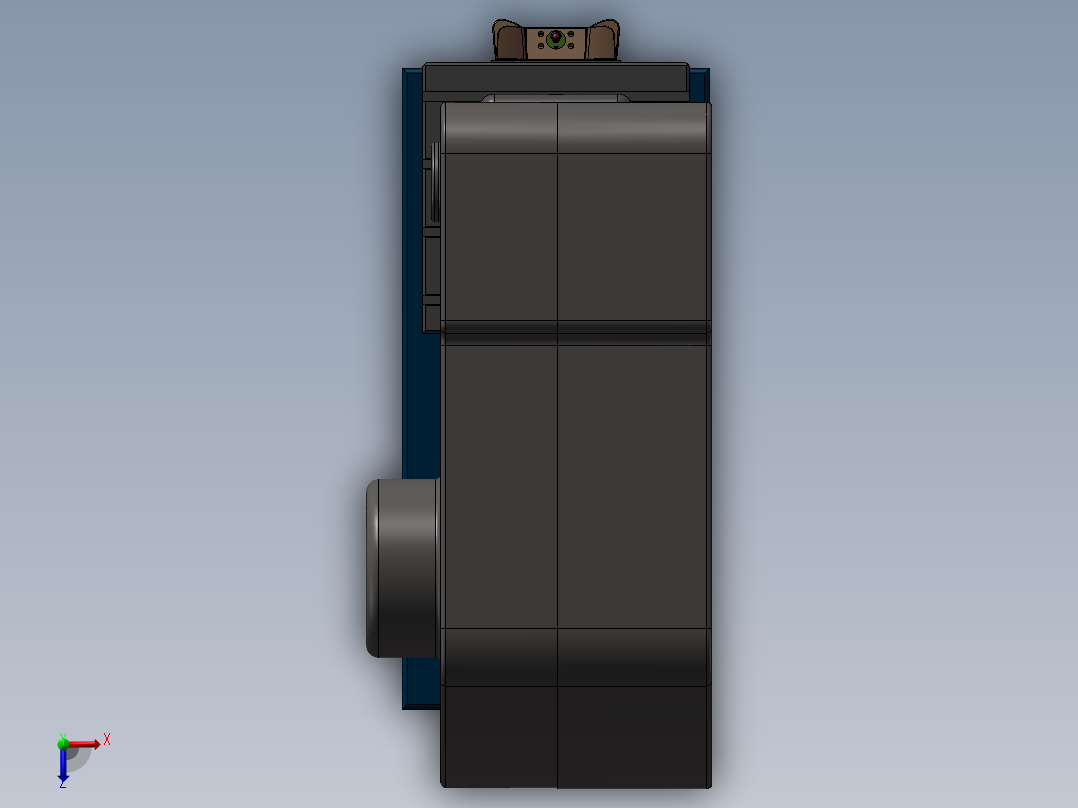 机械冲床设计（含三维SW模型+CAD图纸+说明书）俯视图
