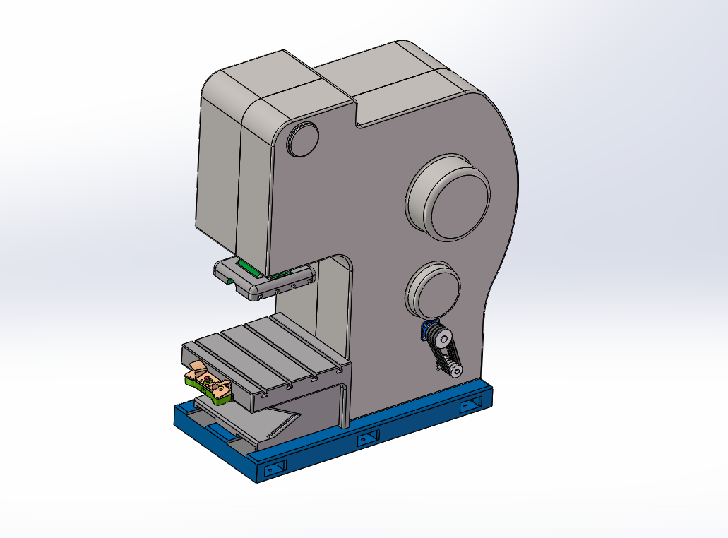 机械冲床设计（含三维SW模型+CAD图纸+说明书）