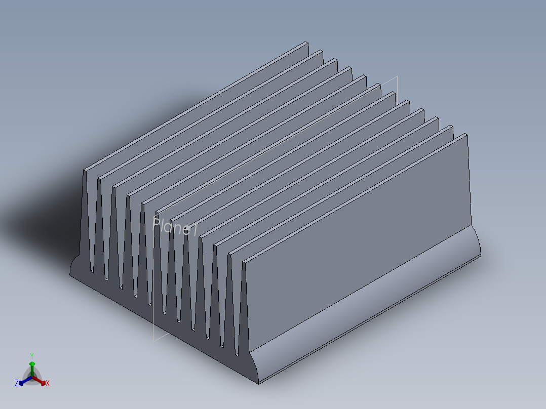 A0003838-电子冷却散热器正等轴测图