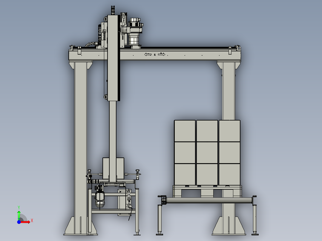 A0004066-龙门式托盘机器人前视图