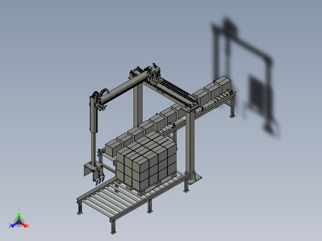A0004066-龙门式托盘机器人正等轴测图