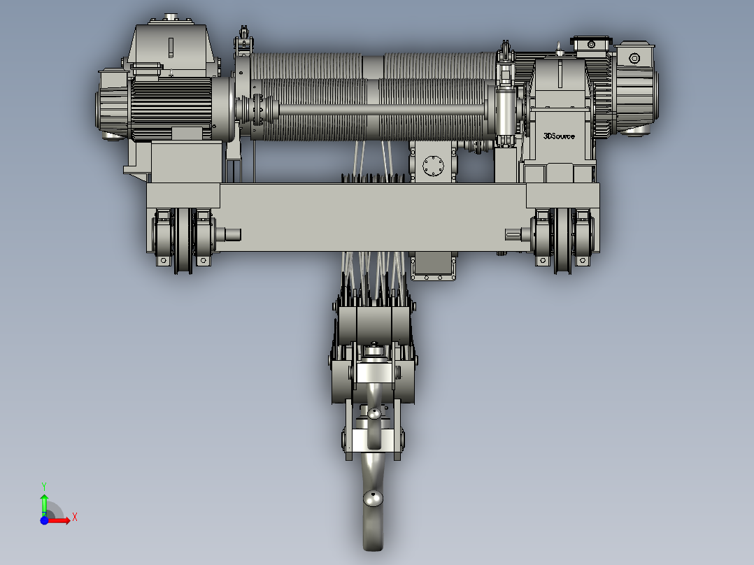 起重机小车前视图