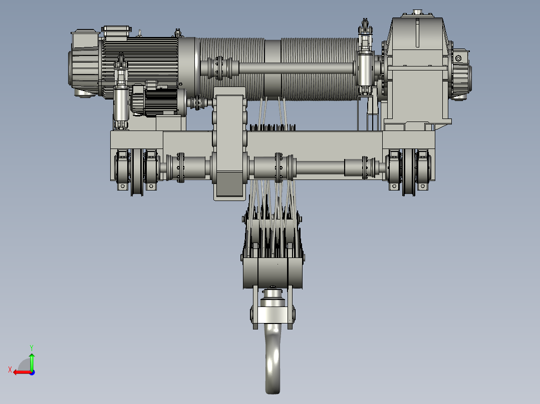 起重机小车后视图