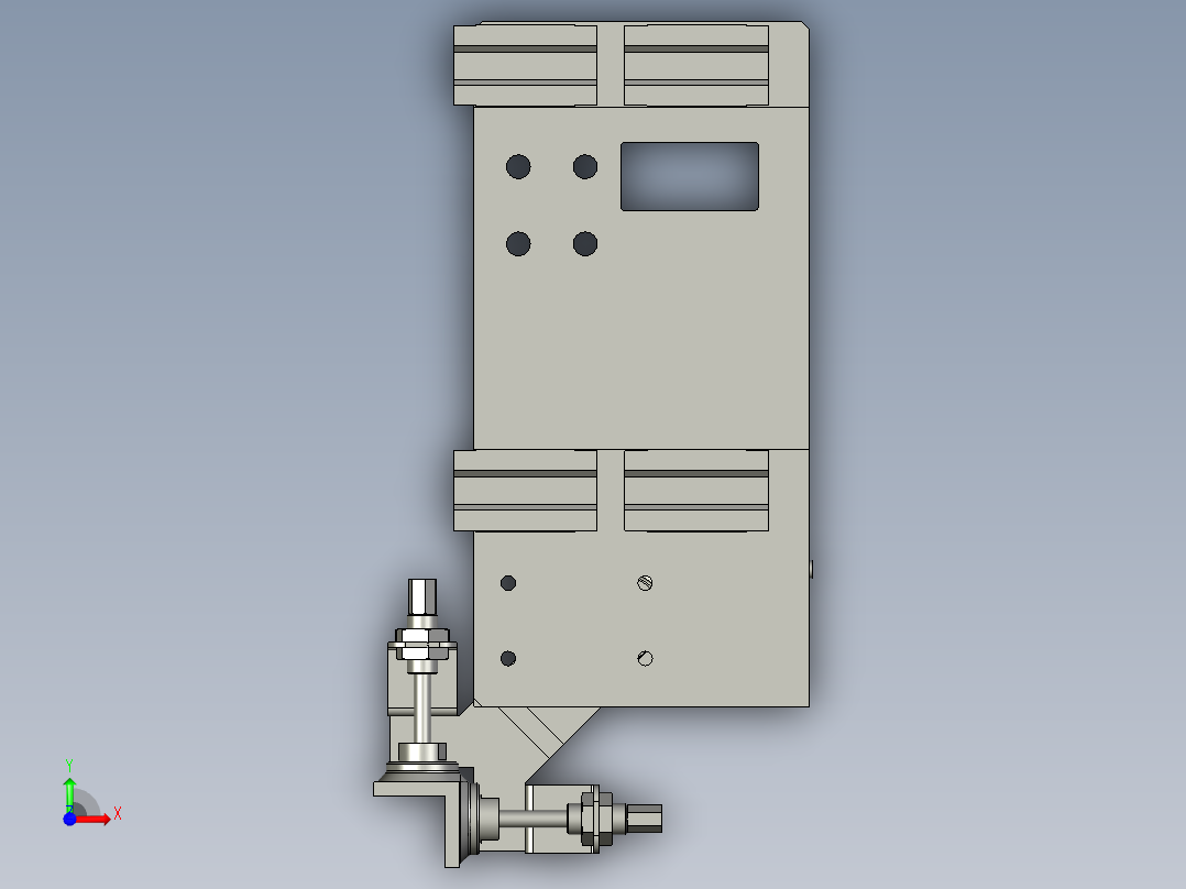 DX231007A-顶护角夹爪部装前视图