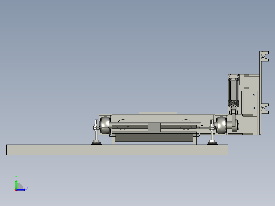 DX231007A-顶护角夹爪部装左视图