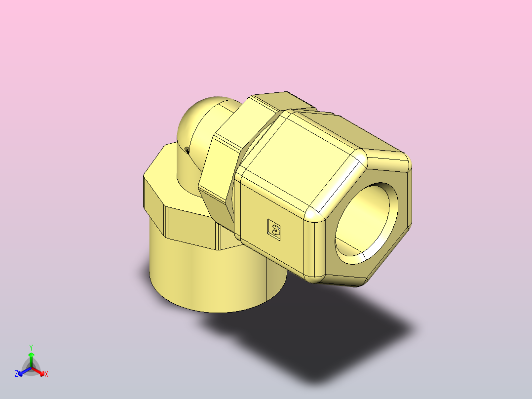 内螺纹弯头N10FE8主视图