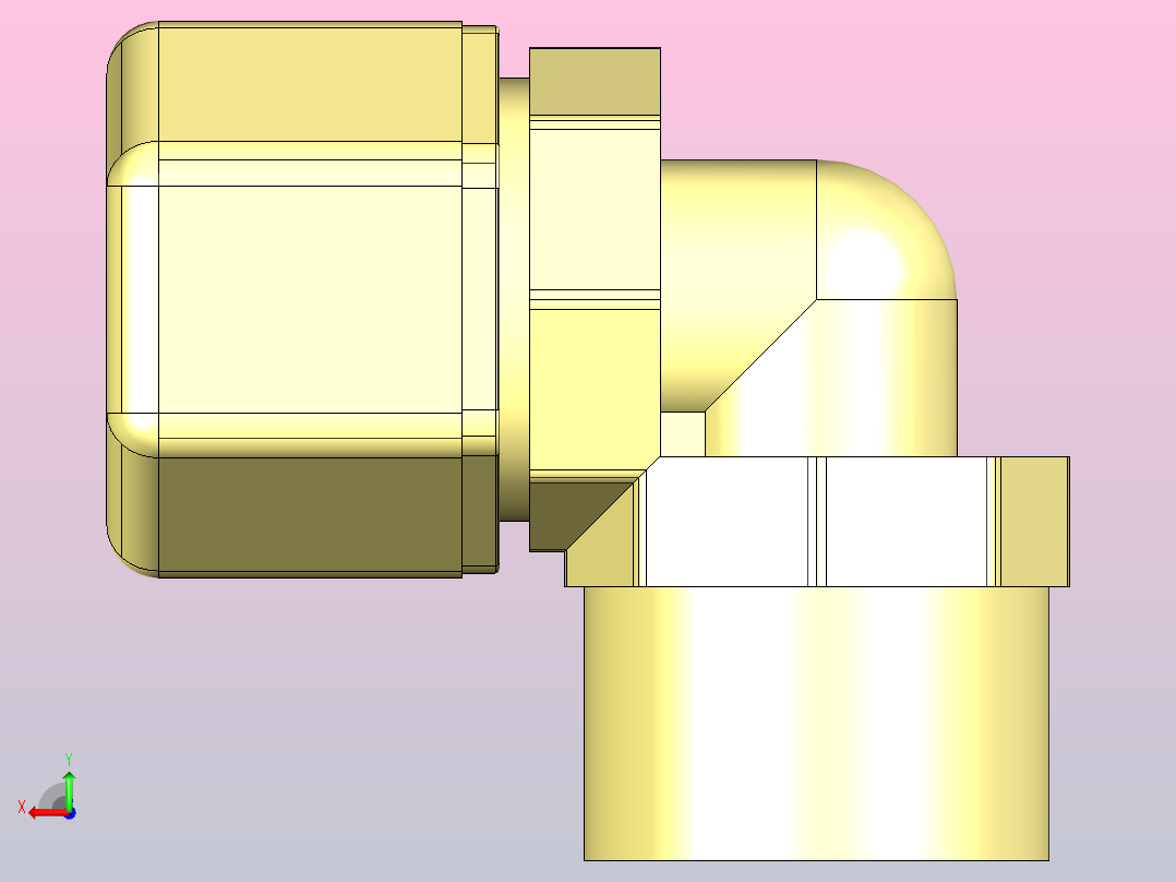 内螺纹弯头N10FE8后视图