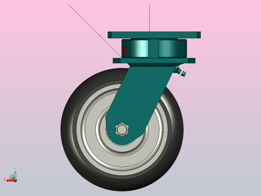 旋转支架-双轮ALBION 115AX062脚轮后视缩略图