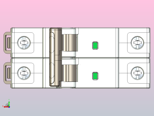 NB8-63 1P&amp;N小型断路器三维模型202307后视缩略图