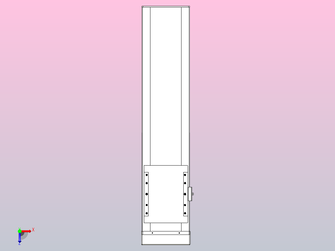 滚珠丝杠直线轴带导轨全封闭TPA-HCR-175D-2510C-L550-MP-C-P75-N3俯视图