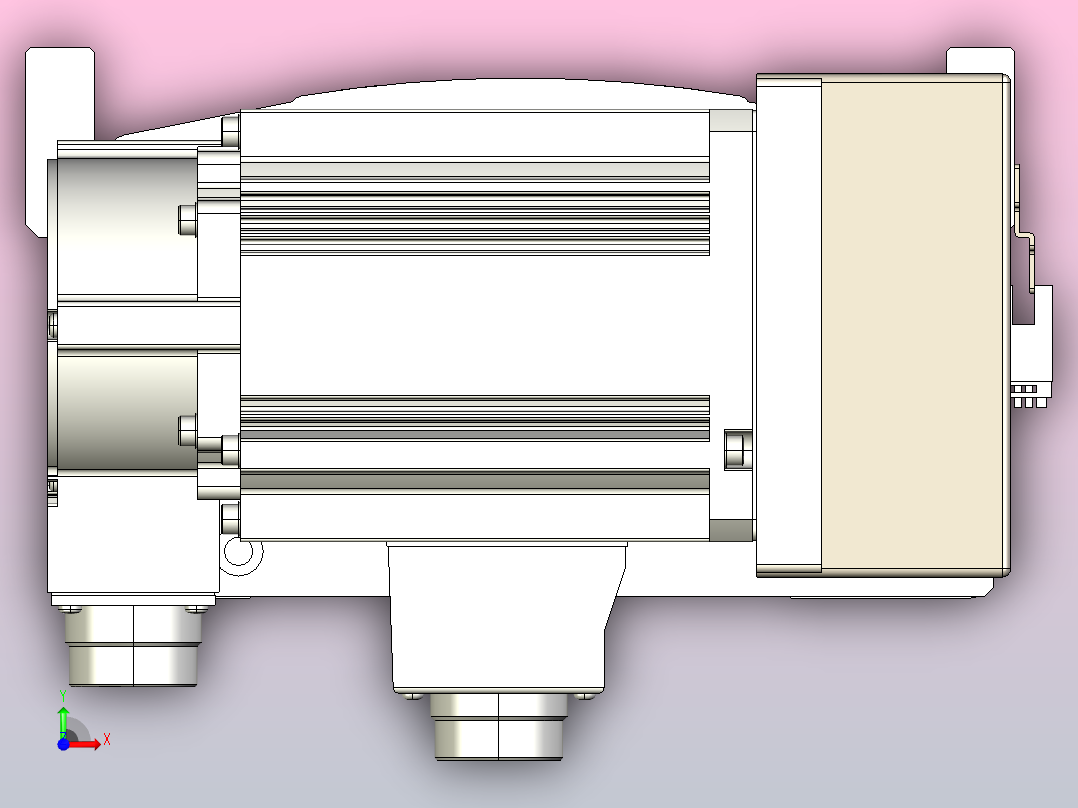 皮带直线轴半封闭可选导轨TPA-HNB-220D-176-L2700-MR-C-P1K-N3前视图