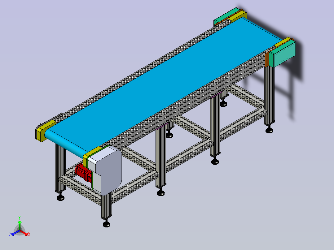 输送线3D模型主视图