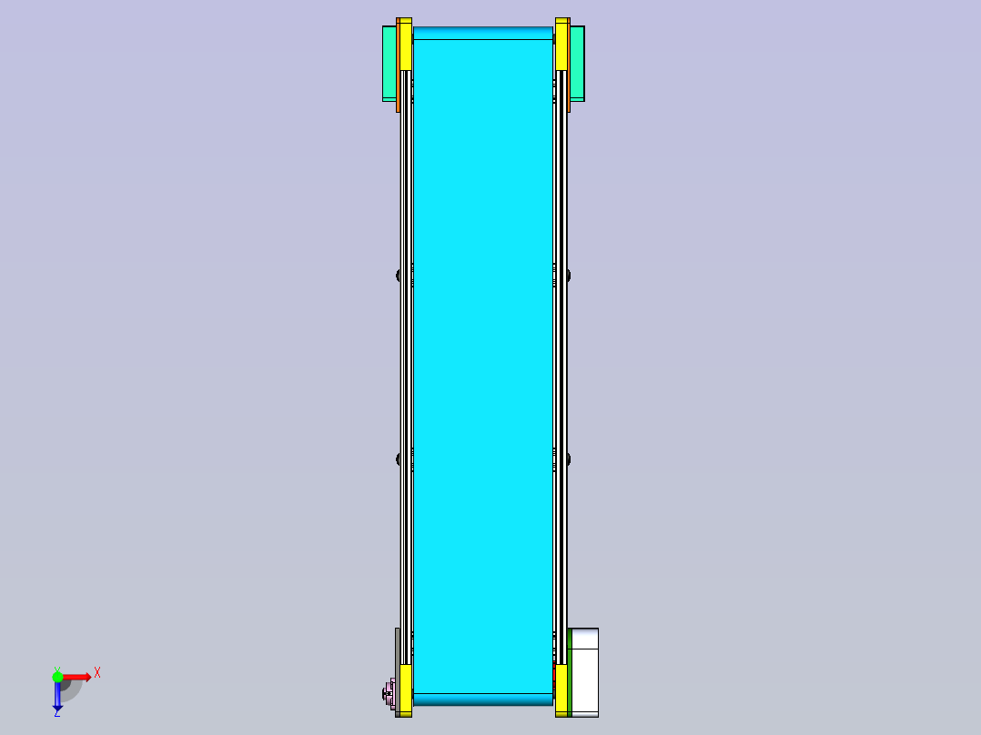 输送线3D模型俯视图